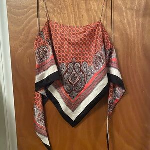 Bandana Tie Top/ Zara/ M/ Gently Used